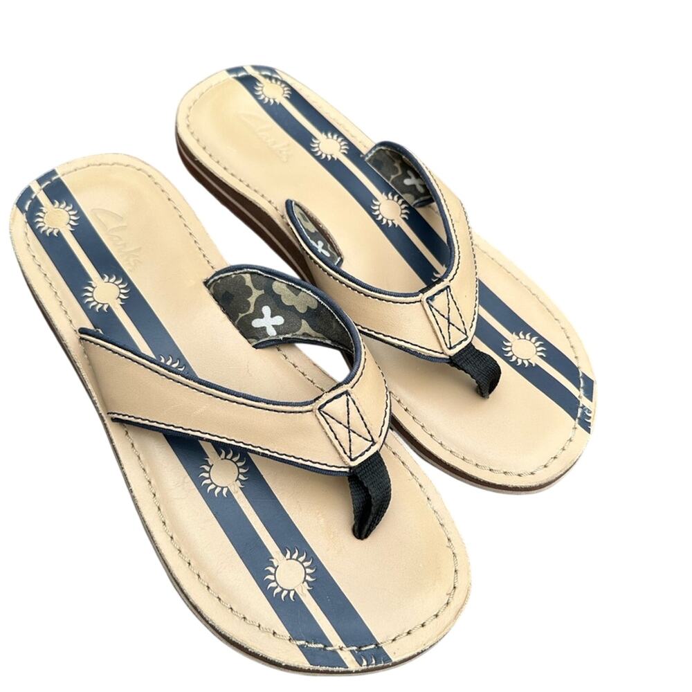 Clark’s Stylish Beige and Blue Women's Sandals EUC 8M - Picture 8 of 9